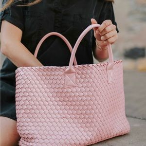 Vegan leather tote bag